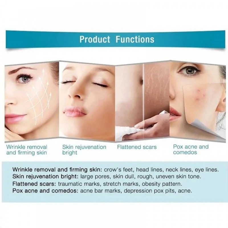 gold fractional rf microneedling machine for stretch mark acne wrinkle removal with cold hammer